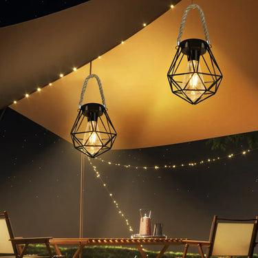 Geometric Solar Hanging Lantern