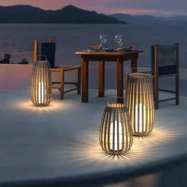 Natural Rattan Lantern Light