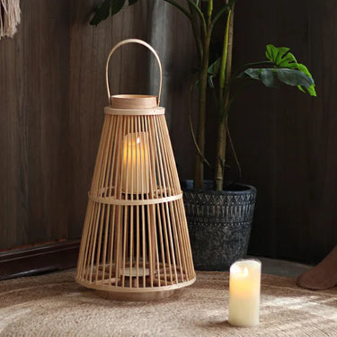 Natural Rattan Lantern Candle
