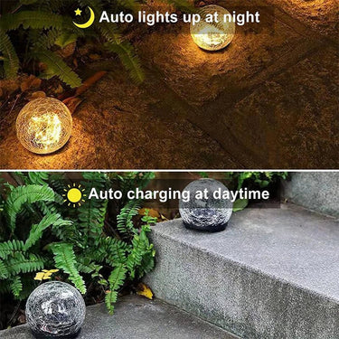Cracked Glass Pathway Solar Globe
