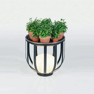 Solar Patio End Table Night Stand with Light