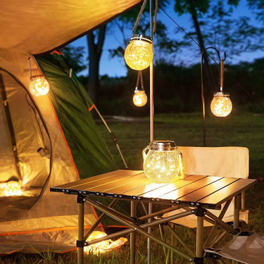 Cracked Glass Solar Globe Lantern