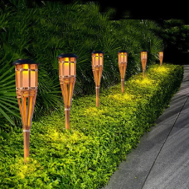 Tiki Torch Solar Pathway Light - 5 Piece Set