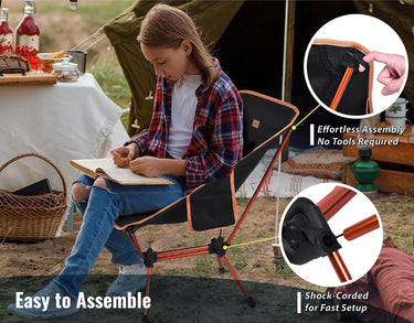 Chair Zero Ultralight Compact Camping Chair, Black