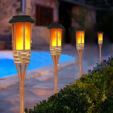 Tiki Torch Solar Pathway Light - 5 Piece Set