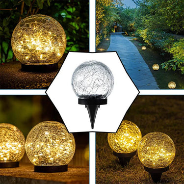 Cracked Glass Pathway Solar Globe